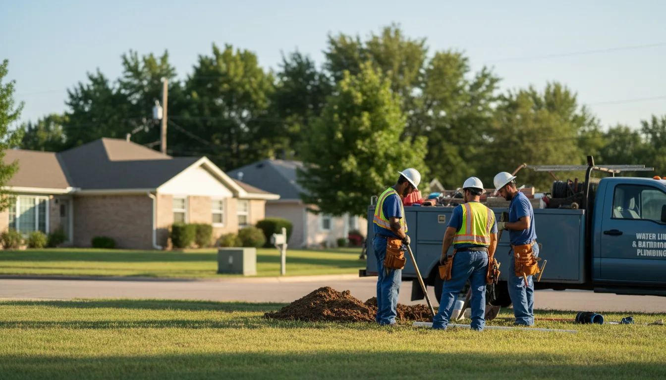 Residential water line and bathroom plumbing service in West Charleston, VT